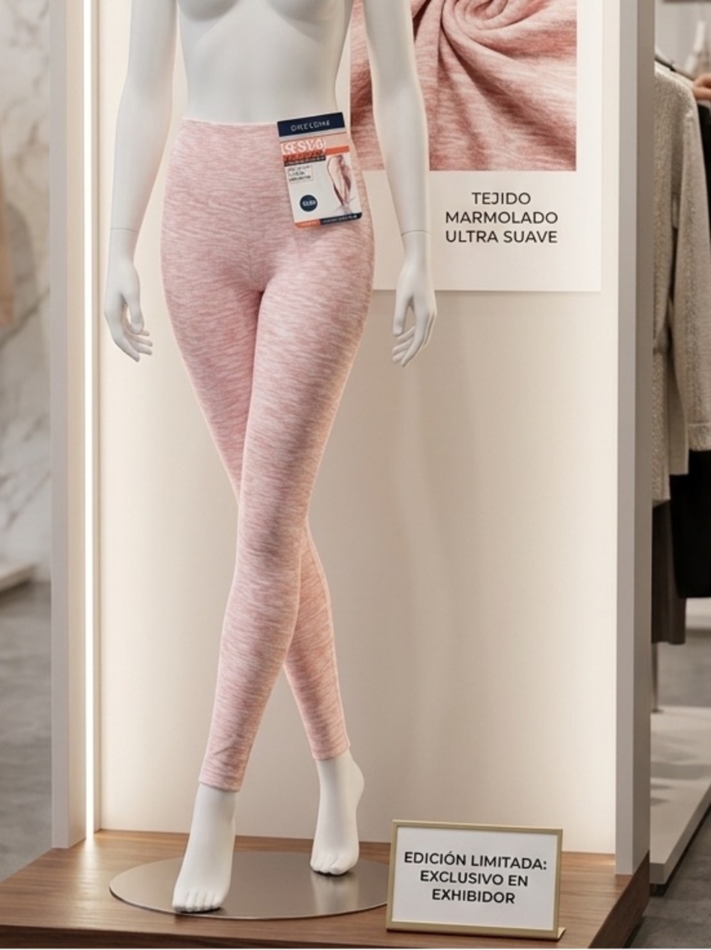 Ultra-Soft Marled Pink High-Rise Leggings